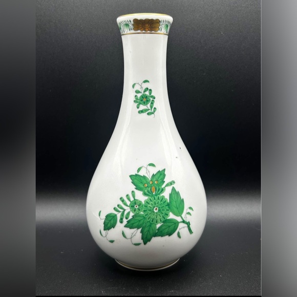 Vintage Herend Apponyi / Chinese Boutique Hand Painted Porcelain Vase - Picture 1 of 10